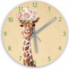 ModernClock Detské nástenné hodiny Ami Žirafa 30 cm viacfarebné II