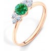 Zásnubný prsteň Fairytale: ružové zlato, smaragd - PI-R-FAIR105-2 SAVICKI