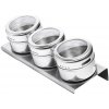 Royal Kitchen 157232 Magnetické koreničky 3 ks so stojanom 20x7 cm, nerezová