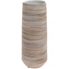 OBAL VÁZA PRUHY KERAMIKA 12.5*12.5*33.5 KRÉM SUPER CENA!