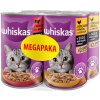 WHISKAS Adult CAN 4X400G – mokré krmivo pre mačky v omáčke (2x S KURACÍM MÄSOM, 2x S HOVÄDZÍM MÄSOM)