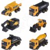 Autíčka stavebné Volvo Construction Edition Majorette s pohyblivými časťami 7,5 cm dĺžka 3 druhy 2 varianty