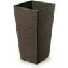 PROSPERPLAST Kvetináč FURU SQUARE ECO WOOD 24cm kávový