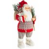 Vianočná dekorácia Santa Claus 80 cm - červeno sivý