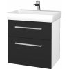 Dreja Kúpeľňová skrinka PROJECT SZZ2 60 - N01 Biela lesk / Úchytka T04 / N03 Graphite