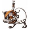Nefertitis Tigrie oko fashion prívesok v podobe mačky NF17459 - výška cca 2,8 cm