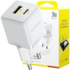 Nabíjačka Baseus Palm 30W USB-C USB-A do siete – biela
