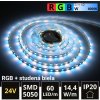 LEDprodukt 5m PROFI LED pásik 60LED/m SMD5050 14,4W/m RGB-W (RGB+studená biela) IP20 24V