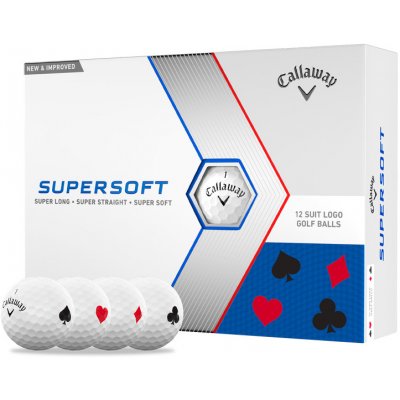 Callaway Golfové loptičky Supersoft, limitovaná edícia Suits (karty) 23, 3-balenie