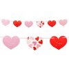 GIRLANDA SRDCE ČERVENÉ VZORY Deň sv. Valentína 200cm