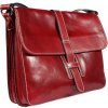 NovaKabelka.sk Riccardo Rosso kožená talianska crossbody kabelka červená