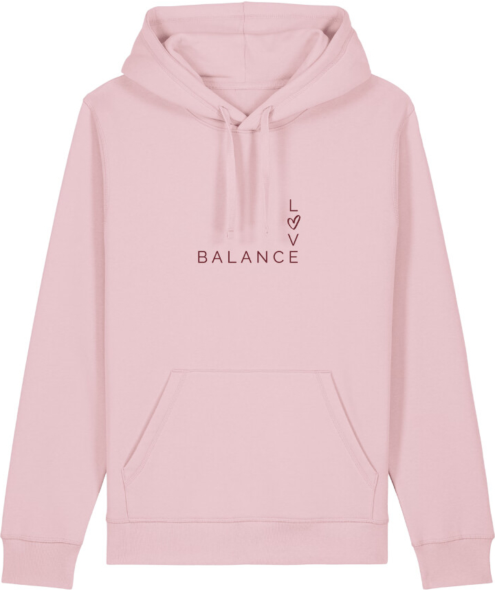 MERCH Balance Gym mikina Love balance Cotton Pink
