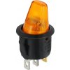 Kolískový vypínač s páčkou, okrúhly s podsvietením KCD1-5, ON-OFF, 12V Žltá