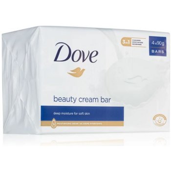 Dove Beauty Cream Bar krémové toaletné mydlo 4 x 90 g