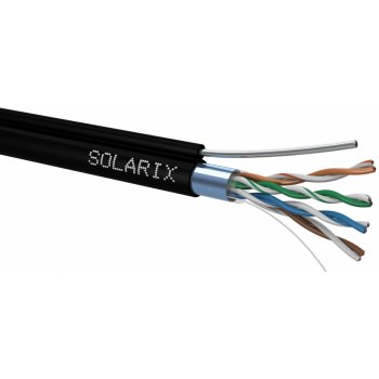 Solarix SXKD-5E-FTP-PE-SAM Venkovní instalační kabel CAT5e FTP drot PE samonosný 305m / box