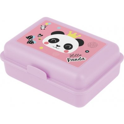 BAAGL Box na desiatu Panda ružová