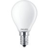 LED žiarovka guľová E14 P45 3,4W = 40W 470lm 2700 teplé vlákno Mlieko PHILIPS stmievateľné