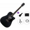 Pasadena PDC-200E Premium SET Black Elektroakustická gitara Dreadnought