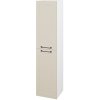 Dreja Vysoká kúpeľňova skrinka PORTO SVD2 35 - N01 Biela lesk / Úchytka T37 / M19 Cream mat / Levé