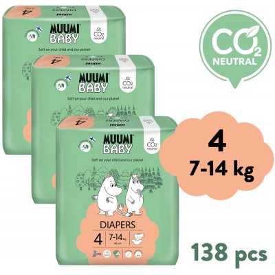 Muumi MAXI 7-14 kg size 4 mesačné 138 ks