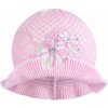 Pletený klobúčik New Baby ružovo-biely - 104 (3-4r)
