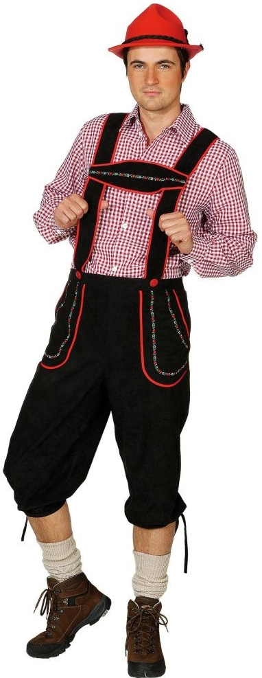 Bavorské trojštvrťové nohavice Čierne