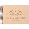 ATMOWOOD Drevené svadobné fotoalbum - listy Zvoľte variant: Breza