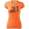 Stolný tenis - eat sleep - Dámske Fantasy športové (dresovina) - XL ( Neon mandarine )