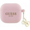 Puzdro pre Apple AirPods 4, Guess Silicone 4G Charm, obal na slúchadlá, kryt