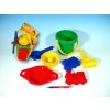 Teddies Vedro sitko lopatka hrabličky 3 bábovky plast v sieťke 20x28x12cm 12m +