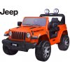 Joko Elektrické autíčko Jeep Wrangler Rubicon 4x4 penové kolesá kožené sedadlo FM rádio oranžová