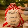 Personalizované vianočné vrece na darčeky s menom rodiny
