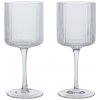 Ferm Living Poháre na biele víno Ripple, set 2 ks – číre