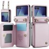 Multifunkčné peňaženkové puzdro CaseMe Business case ružové – Samsung Galaxy Z Flip 7