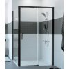 Hüppe Classics 2 EasyEntry - Posuvné dvere 1-dielne s pevným segmentom 2000x1250 mm, upevnenie vpravo, profil Black Edition, číre sklo s Anti-Plaque C25604.123.322