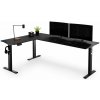 di volio rohový písací stôl Trani čierny ľavostranný