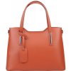 NovaKabelka.sk Isidora Arancia kožená talianska kabelka oranžová