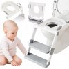 PRIMABOBO Návlek na záchod S REBRÍKOM pre deti WC doska ŠEDÁ