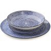 STRIPES BLUE Obedový komplet 27/19/20 cm miska 550 ml 18 ks