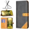 Peňaženkové kožené puzdro Double Sewing na Xiaomi Redmi Note 10/10S - Čierna