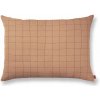 Ferm Living Vankúš Brown Cotton Grid Large