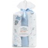 INTERBABY | PLIENKA padák 3 kusy 80x80 cm- bielo/modrá