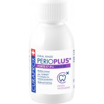 Curaprox Perio Plus+ FORTE CHX 0,20% ústna voda s chlórhexidínu a citroxom 200 ml