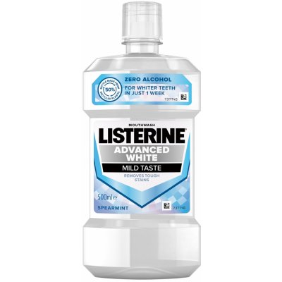 Listerine Ústna voda s bieliacim účinkom Advanced White Mild Taste 500 ml