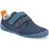 Detské plátené topánky barefoot Superfit – Vento modrá/oranžová