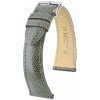 Kožený remienok Hirsch London L 04266030-2, sivý, jašterica, dĺžka L, Quick Release 22 mm