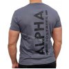 Alpha Industries BACKPRINT T greyblack/black tričko pánske Farba: šedá, Veľkosť: L