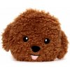 Hollywood plyšový hrejivý vankúšik fluffy psík hlava 19 cm