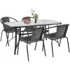 Súprava záhradného nábytku Elzas 4+1 čierna