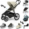Set 10v1 Thule Urban Glide 4-wheel Soft beige + madlo + vanička Soft beige + pláštenky a moskytiéry Thule + Autosedačka Thule Maple Mid Blue s ISOFIX základňou Thule Alfi a adaptérmi
